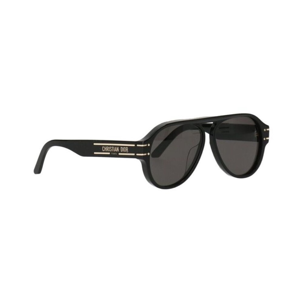 Dior Black Aviator Sunglasses with Bold Frames
